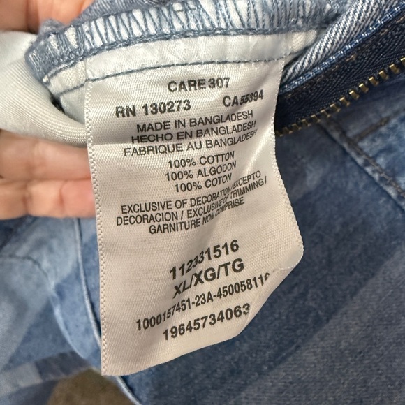 Lee Union-Alls Hits Of Blue Striped Denim Romper NWT - Picture 8 of 9